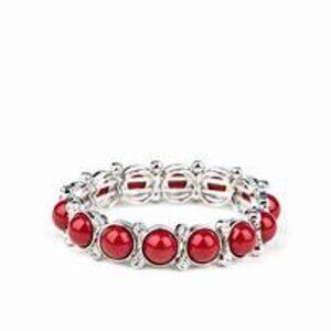 Paparazzi Flamboyantly Fruity Red Bracelet